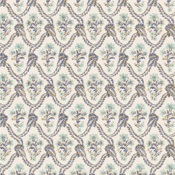 S6845 Royal Blue by Greenhouse Fabric 90% Cotton, 10% Linen Spain 20,000 </p><p>Repeat: 13.58" H, 27.08" V 55" - Fabric Carolina -