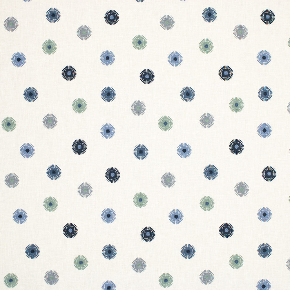 S6850 Ocean by Greenhouse Fabric 52% Polyester, 48% Cotton With 100% Viscose Embroidery India DRAPERY </p><p>Repeat: 12.79" H, 12.79" V 54" - Fabric Carolina -