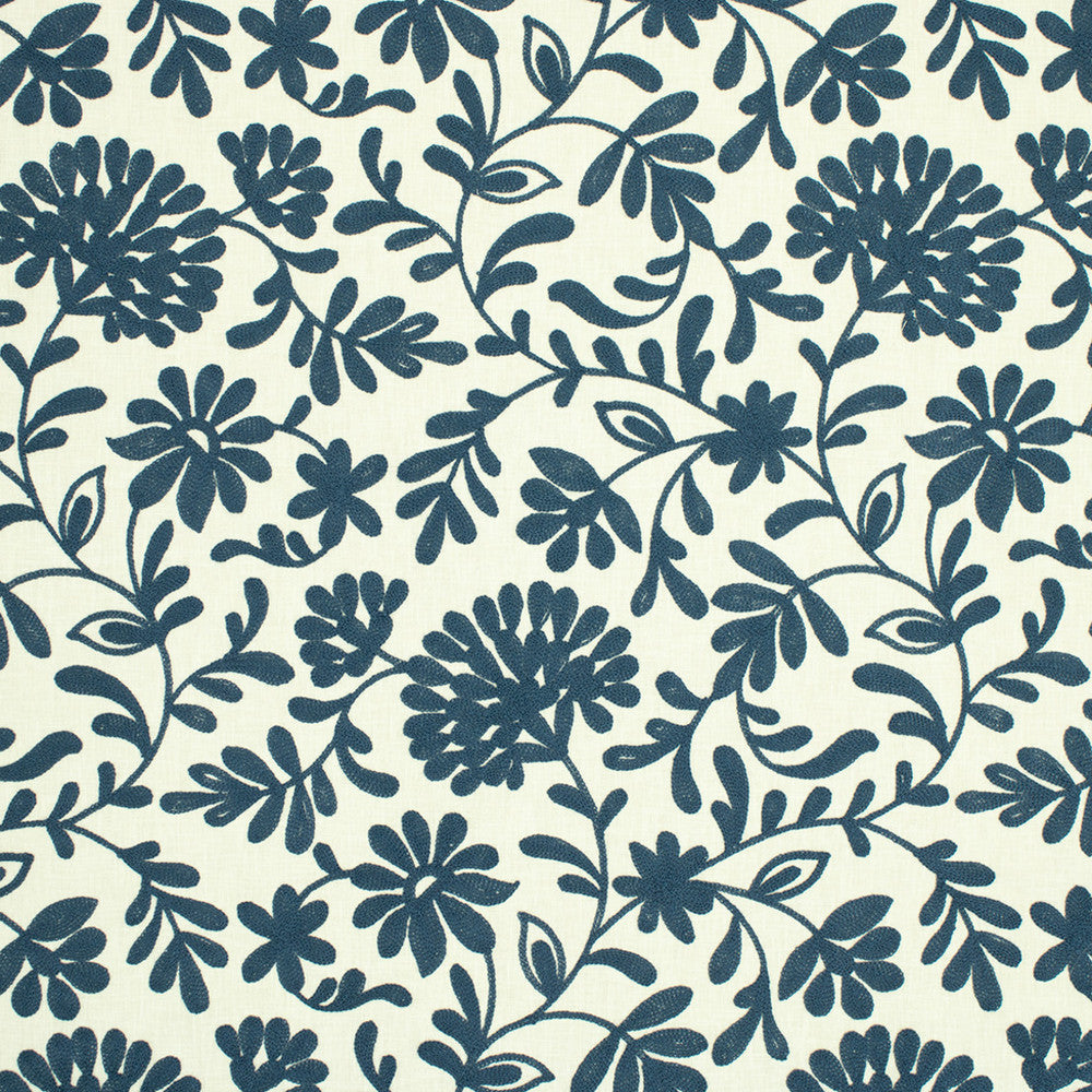 S6860 Indigo by Greenhouse Fabric 52% Polyester, 48% Cotton With 100% Viscose Embroidery India 30,000 </p><p>Repeat: 17.05" H, 18.89" V 54" - Fabric Carolina -