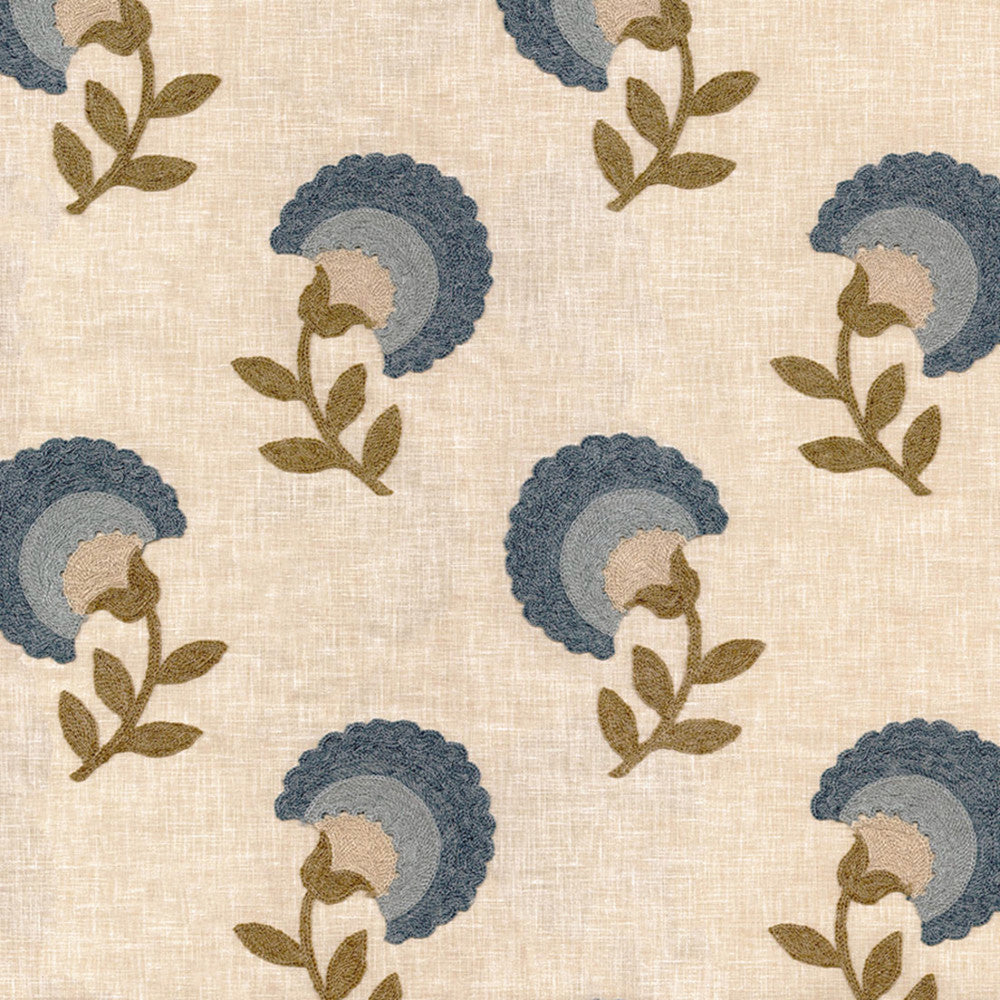 S6898 Prussian by Greenhouse Fabric 55% Polyester, 40% Cotton, 5% Linen India 9,000 </p><p>Repeat: 9" H, 9.3" V 54" - Fabric Carolina -