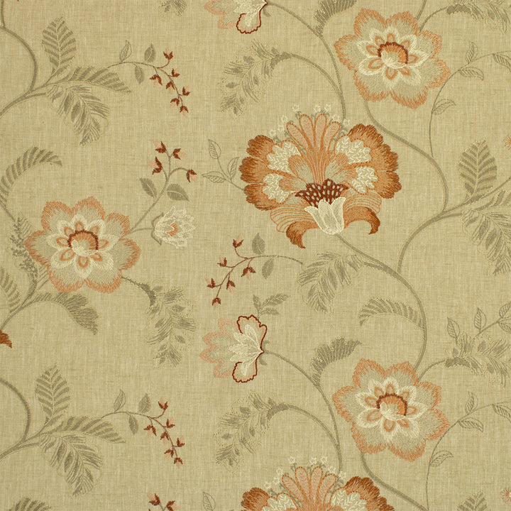 S6980 Desert Rose by Greenhouse Fabric 77% Polyester, 23% Cotton With 100% Rayon Embroidery India 6,000 </p><p>Repeat: 26" H, 12.37" V 54" - Fabric Carolina -
