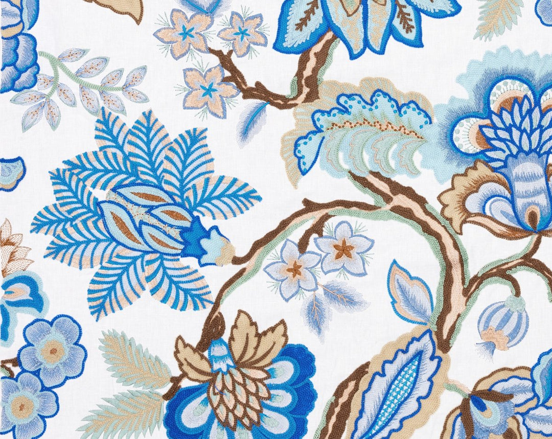 Hillside Crewel Blue Wood S7HILL0001 by Old World Weavers Designer Fabric