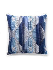 Scalamandre Pillows Tundra Blanket Pillow 22 X 22 - Ozone Blue