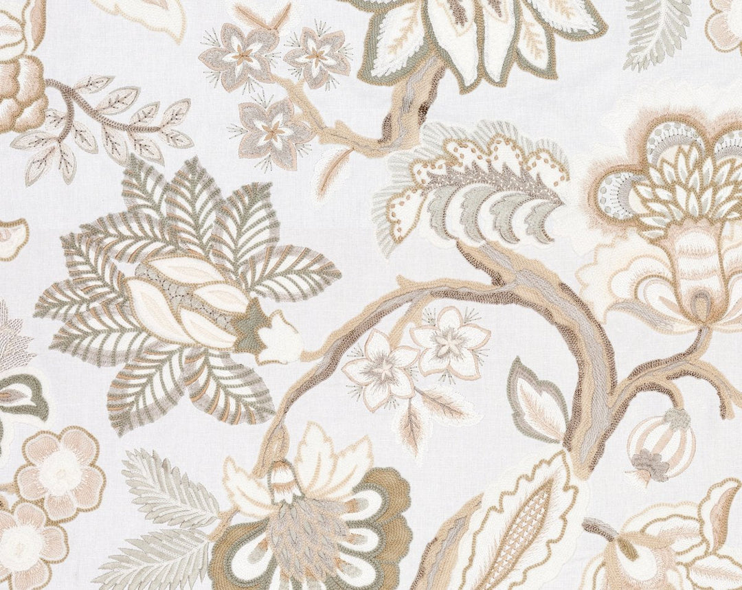 Hillside Crewel Ivory S7HILL0003 by Old World Weavers Designer Fabric