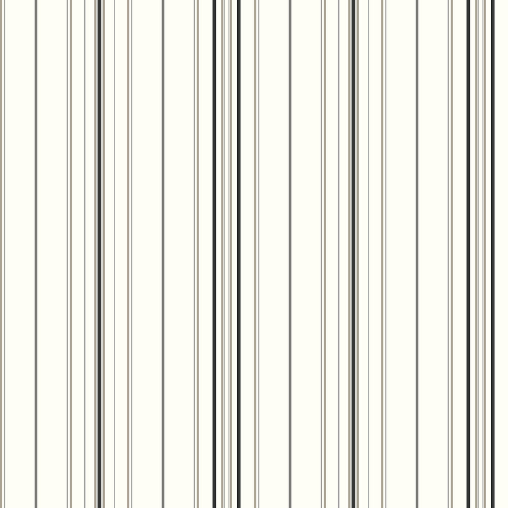 Wide Pinstripe Black & Bronze Wallpaper by Inspired by Color Black & White, III Covers about 56.4 square feet 20.5-in by 33-ft long roll Prepasted 0 - Fabric Carolina -