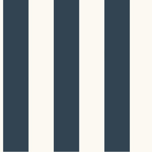 Awning Stripe Navy Wallpaper by York Wallcoverings