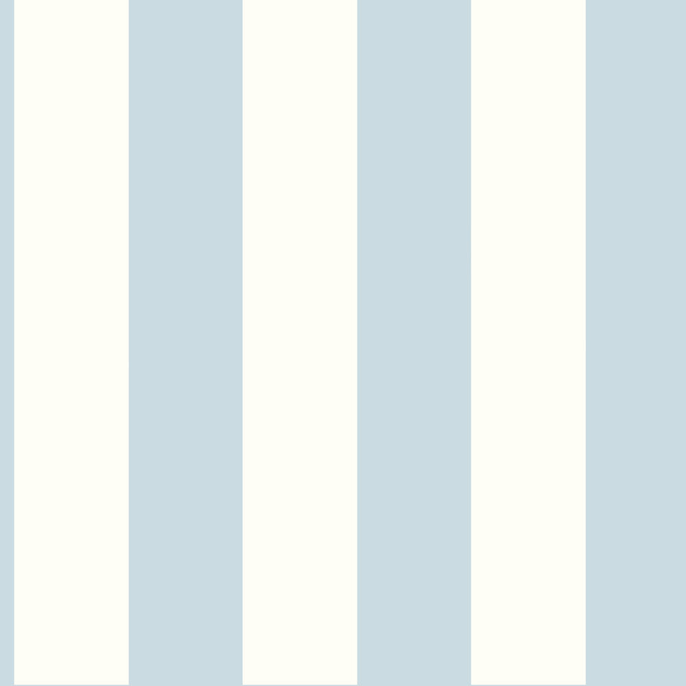 3" Stripe Blue & White Wallpaper by Inspired by Color Blues II Covers about 56.4 square feet 20.5-in by 33-ft long roll Prepasted 0 - Fabric Carolina -