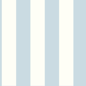 3" Stripe Blue & White Wallpaper by Inspired by Color