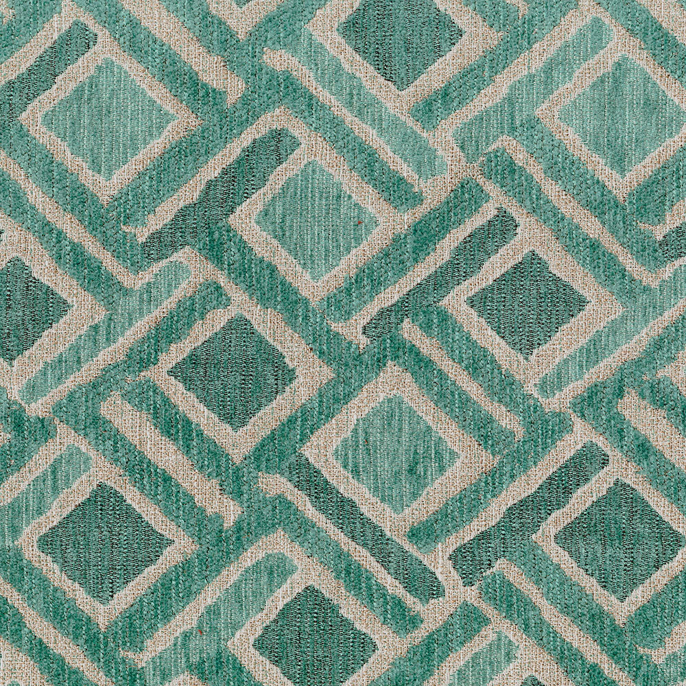 Snare 34 Aqua by ABBEYSHEA Fabric 100% Polyester China 25,000 Double Rubs (Wyzenbeek) </p><p>Repeat: Horizontal: 14.75" (37.47cm) Up the Roll and Vertical: 15" (38.1 cm) Across the Roll 54" (137 cm) - Fabric Carolina -
