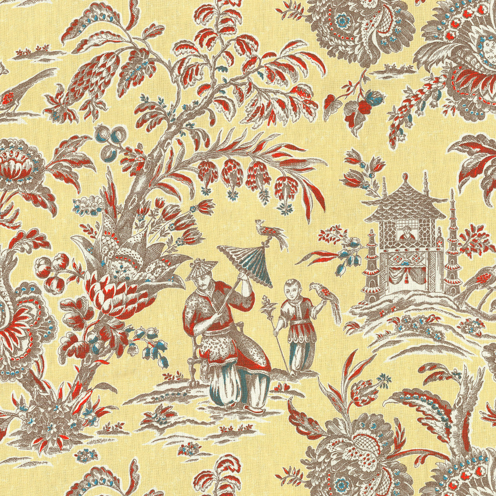 SAGWA 13J6931 by JF Designer Fabric Windsong Book 100% Linen China  Horizontal: 55 and Vertical: 25.25 55  - Swanky Fabrics -
