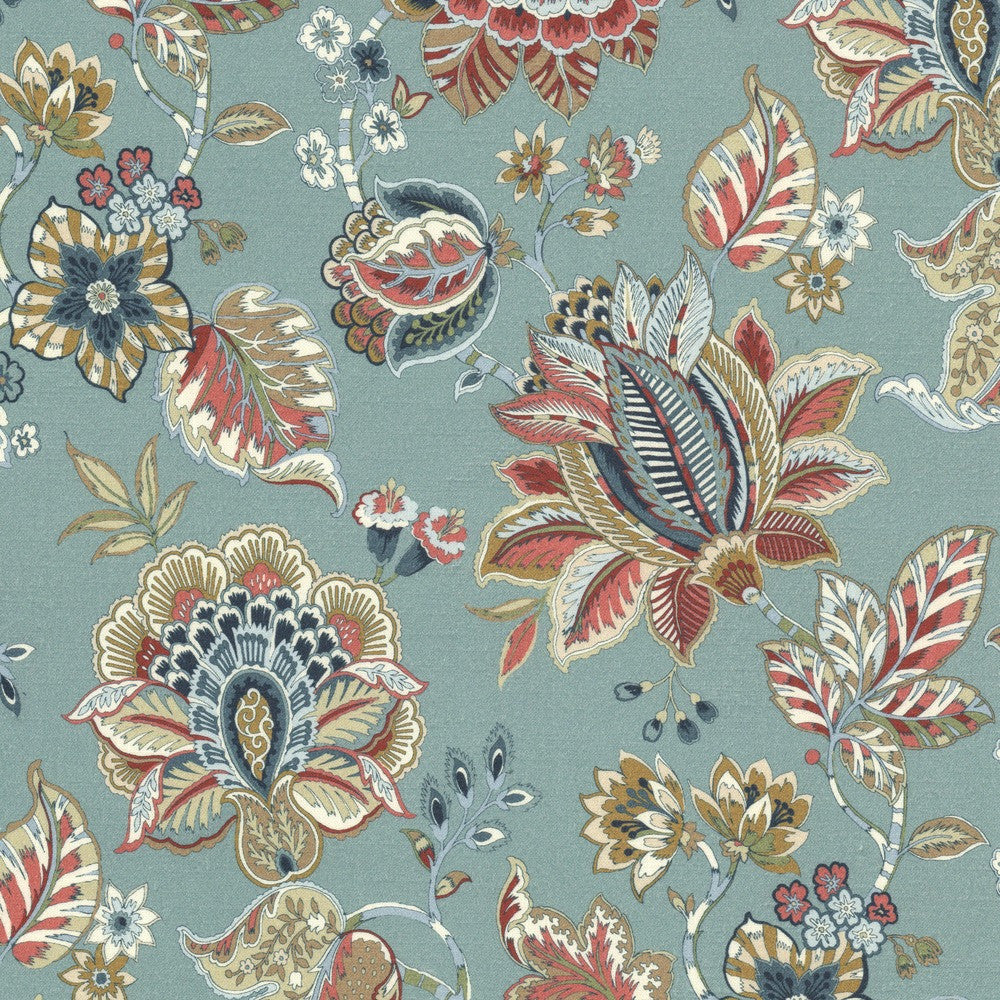 Samantha 4 Aqua by Stout Fabric Stout Fabric Samantha 4 AquaFabric Rainbow Library Vapor/Mineral 100%Cot Spain </p><p>Repeat: H: 27, V: 27 54 in - Fabric Carolina -