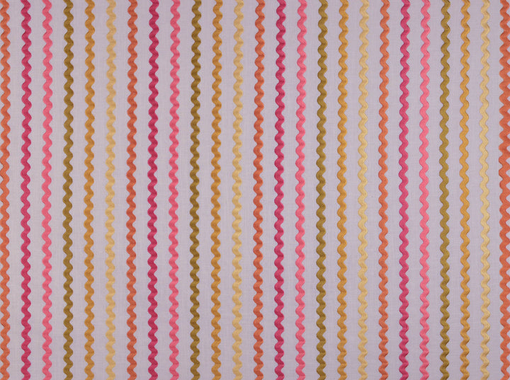 Samba Coral Pink 747 by Covington Fabric our website for purchase 79% Viscose/21% Linen India 50000 Horizontal: 10.5" and Vertical: 1" 55" - Fabric Carolina -