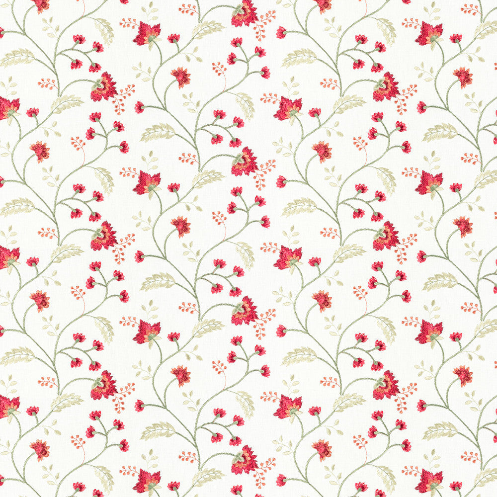 Sardinia 1 Raspberry by Stout Designer Fabric RAINBOW LIBRARY TILE/SORBET 52%COT 48%POL %PEMB INDIA CATB 117-2013 Horizontal: 17.250 and Vertical: 9.125 52 in - Swanky Fabrics -