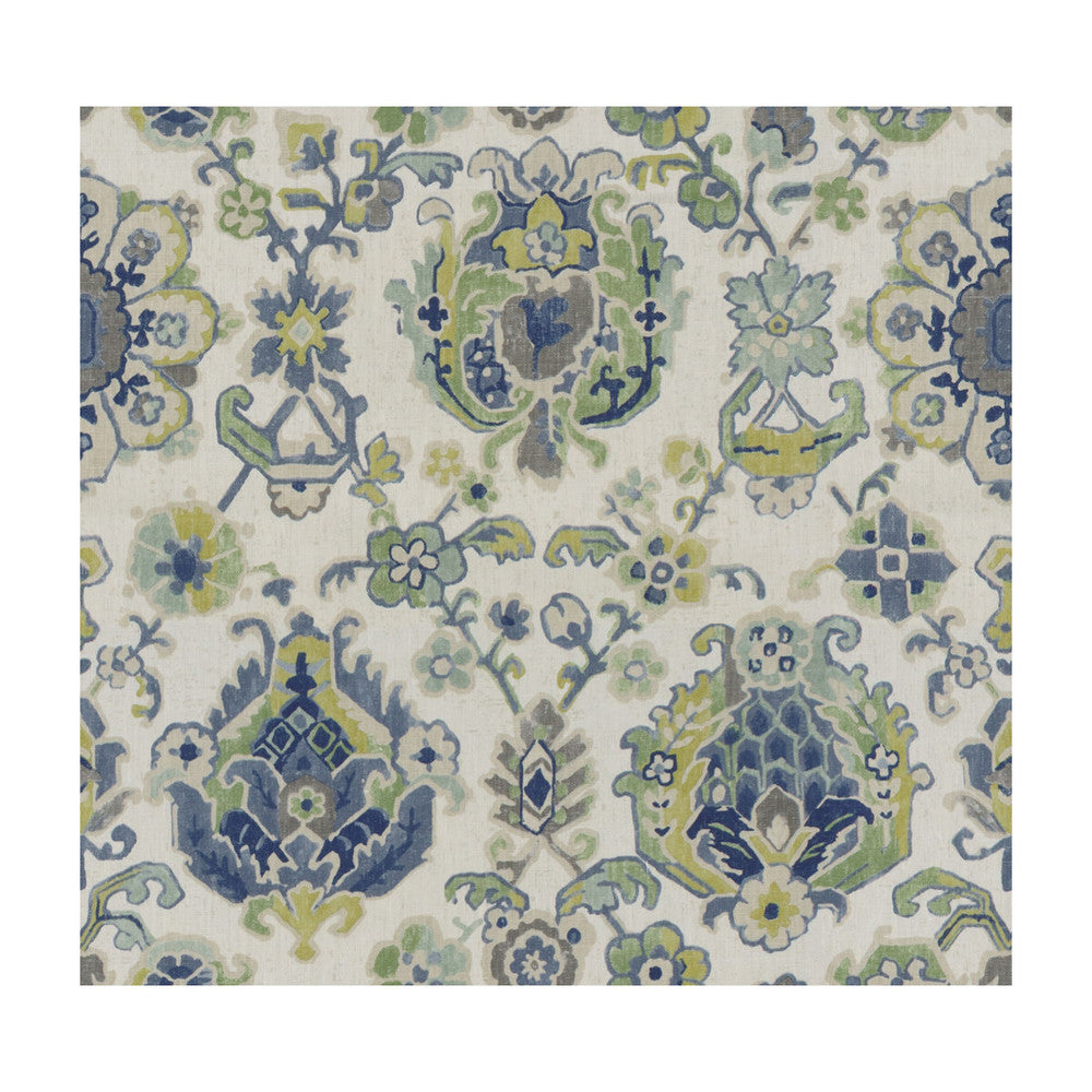 Saroukrug Ultramarine by Kravet Basics Designer Fabric SARAH RICHARDSON HARMONY LINEN - 100% China MEDIUM Horizontal: 27 and Vertical: 25 54.5 - Swanky Fabrics -