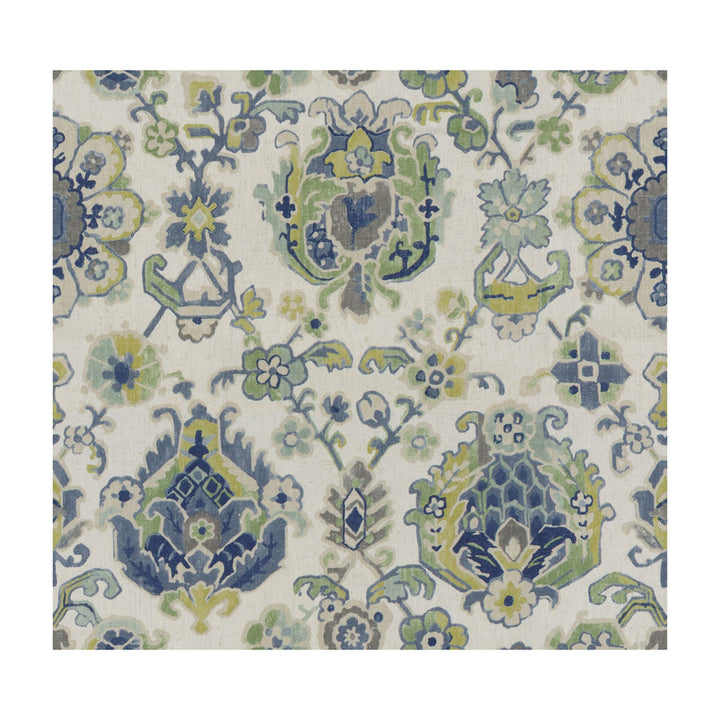 Saroukrug Ultramarine by Kravet Basics Designer Fabric SARAH RICHARDSON HARMONY LINEN - 100% China MEDIUM Horizontal: 27 and Vertical: 25 54.5 - Swanky Fabrics -