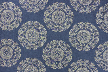 Saskia Bluestone by Richloom Fabric See sample 50%POLYESTER, 50%COTTON BASE (100% VISC EMB) USA or Imported 12K </p><p>Repeat: V12.5" x H17" 56" - Fabric Carolina -