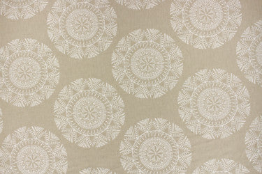 Saskia Sand by Richloom Fabric See sample 50%POLYESTER, 50%COTTON BASE (100% VISC EMB) USA or Imported 12K </p><p>Repeat: V12.5" x H17" 56" - Fabric Carolina -