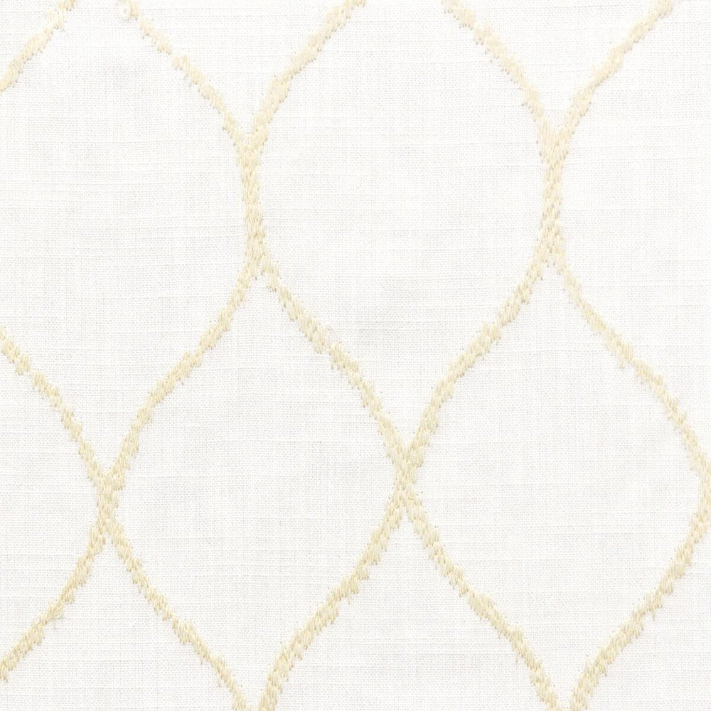 Satisfy 1 Chardonnay by Stout Fabric Color My Window Embroidery/Snow 100% Polyester CHINA Horizontal: 3.375 and Vertical: 6.375 54 in - Fabric Carolina -