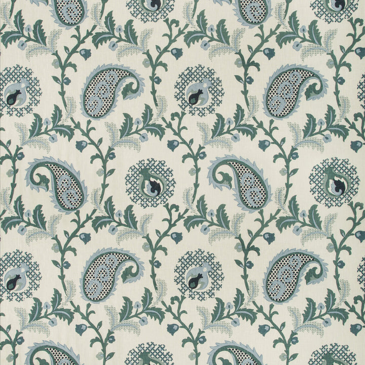 Saudade Paisley Bay by Kravet Design Fabric BARCLAY BUTERA SAGAMORE LINEN - 92%;SPUN POLYESTER - 8% India Horizontal: 26.75 and Vertical: 25.5 54 - Fabric Carolina -
