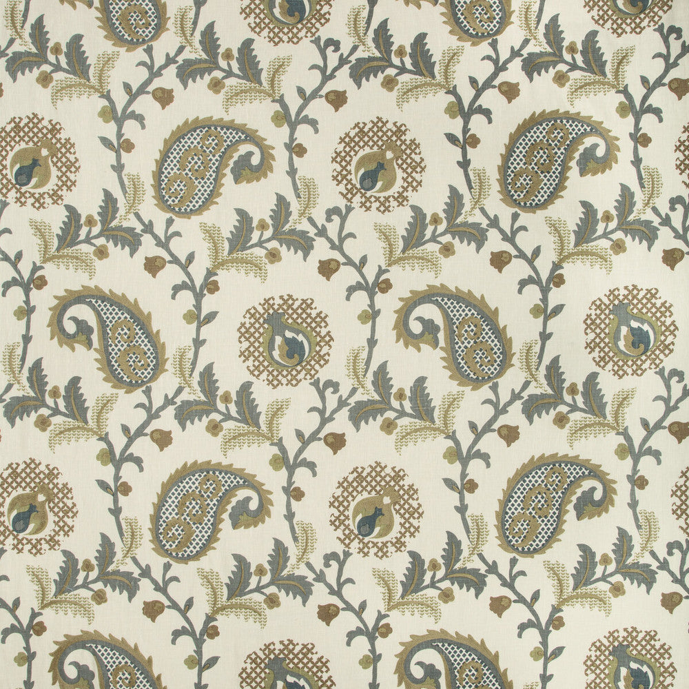 Saudade Paisley Dried Thyme by Kravet Design Fabric Kravet Design Fabric Saudade Paisley Dried ThymeFabric BARCLAY BUTERA SAGAMORE LINEN - 92%;SPUN POLYESTER - 8% India </p><p>Repeat: H: 26.75, V: 25.5 54 - Fabric Carolina -