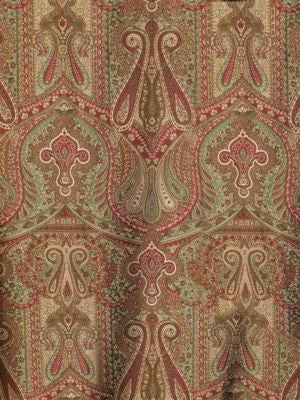 Cachemire Persiano Marrone SB03430096 by Old World Weavers Designer Fabric CLASSICS 100% SILK ITALY LIGHT DUTY Horizontal: 22.5" and Vertical: 13.75" 55 - Swanky Fabrics -