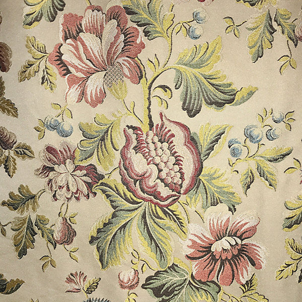 Seicento/Peony 1407-001 by Old World Weavers Fabric CLASSICS 100% SILK ITALY LIGHT DUTY Horizontal: 22" and Vertical: 22" 55" - Fabric Carolina -