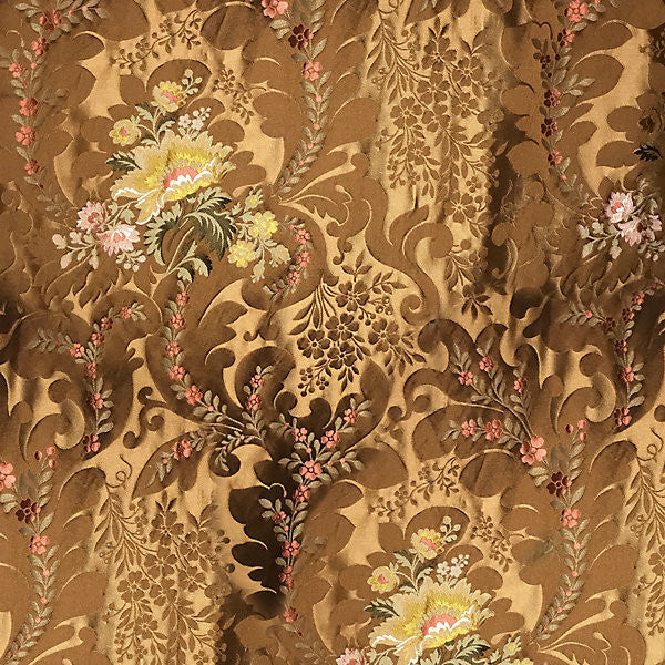 Rimini/Cocoa 2473-001 by Old World Weavers Fabric SCALAMANDRE WAREHOUSE 52% SILK 28% LINEN 10% COTTON 10% POLYESTER ITALY LIGHT DUTY Horizontal: 30" and Vertical: 27.5" 55" - Fabric Carolina -