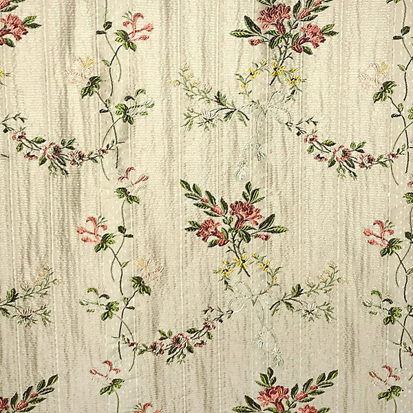 Broche Orleans/Multi On White by Old World Weavers Fabric Old World Weavers Fabric Broche Orleans/Multi On WhiteFabric CLASSICS 100% SILK ITALY </p><p>Repeat: H: 20", V: 56" - Fabric Carolina -