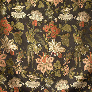 Rossetta/Peach Black by Old World Weavers Fabric