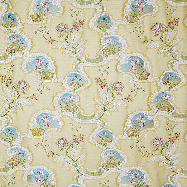 Ponte Di Fiori/Gold 1357-005 by Old World Weavers Fabric SCALAMANDRE WAREHOUSE 100% SILK ITALY LIGHT DUTY Horizontal: 16" and Vertical: 55" - Fabric Carolina -