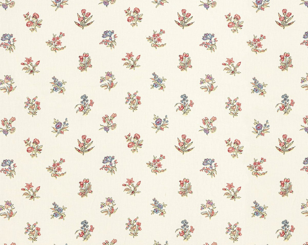Summer Flora Print Tangerine Sky SC166660003 by Scalamandre Designer Fabric