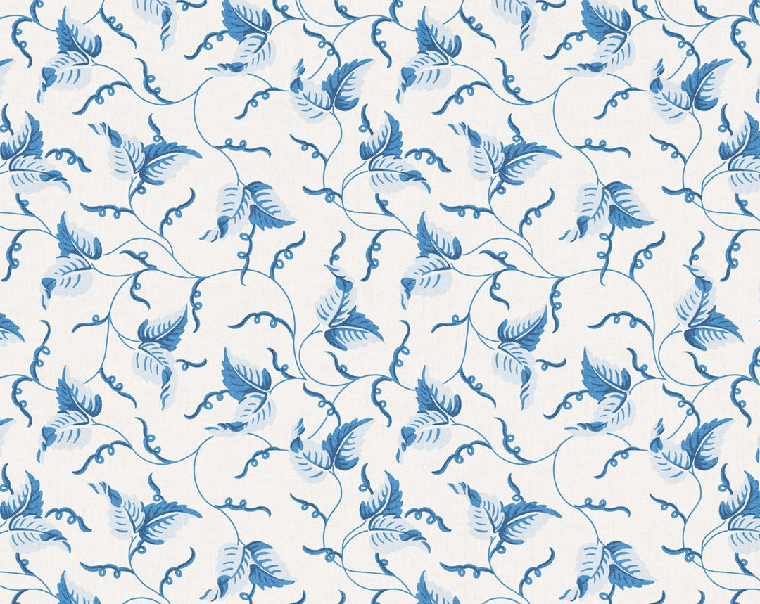 Angle Leaf Print Cobalt SC166670005 by Scalamandre Designer Fabric