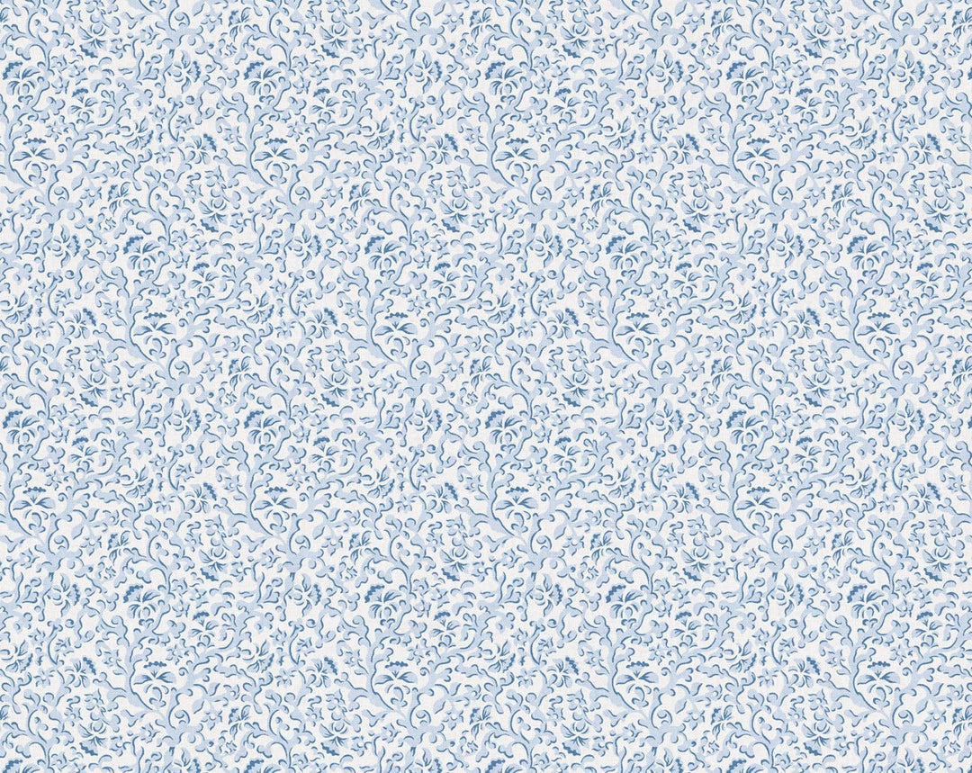 Bandbox Print Bluebell SC166680005 by Scalamandre Designer Fabric