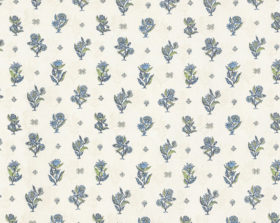 Calico Print Lapis Olive SC166690005 by Scalamandre Designer Fabric