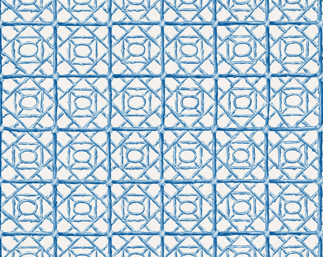 Ormond Fret Print Cobalt SC166710002 by Scalamandre Designer Fabric