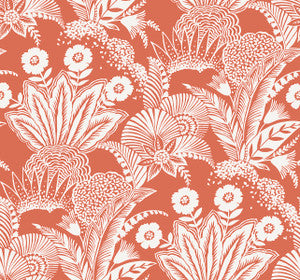 Suvi Palm Grove Coral Glow by Seabrook Wallpaper
