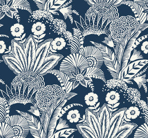 Suvi Palm Grove Nautical Blue by Seabrook Wallpaper