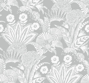 Suvi Palm Grove Bluish Gray by Seabrook Wallpaper
