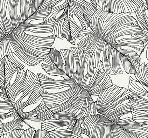 Tarra Monstera Leaf Contrasto by Seabrook Wallpaper