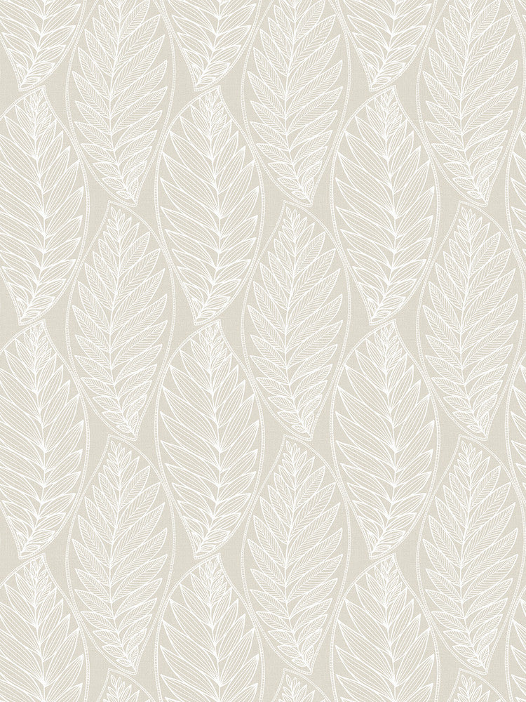 Kira Leaf Husk Pebble by Seabrook Wallpaper Summer House United States 60.75 12" 27" - Fabric Carolina -