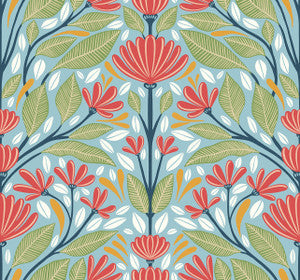 Carmela Folk Floral Summer Garden by Seabrook Wallpaper