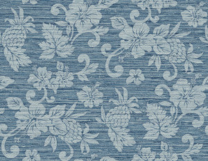 Juno Island Floral Bay Blue by Seabrook Wallpaper