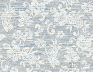Juno Island Floral Fantasy Blue by Seabrook Wallpaper