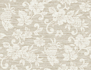 Juno Island Floral Balanced Beige by Seabrook Wallpaper