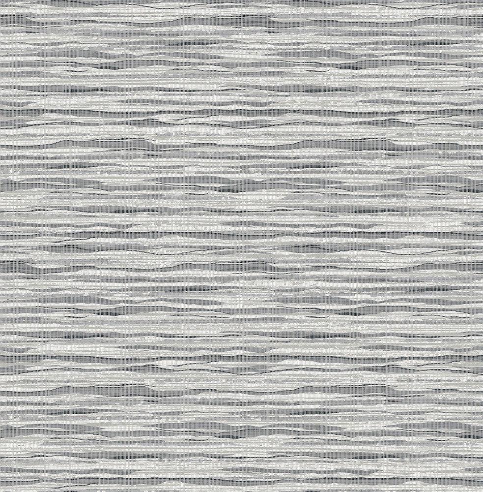 Skye Wave Stringcloth Rainy day Surf by Seabrook Wallpaper Summer House United States 56 10.5" 20.5" - Fabric Carolina -