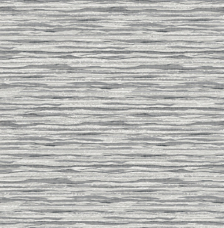 Skye Wave Stringcloth Rainy day Surf by Seabrook Wallpaper Summer House United States 56 10.5" 20.5" - Fabric Carolina -