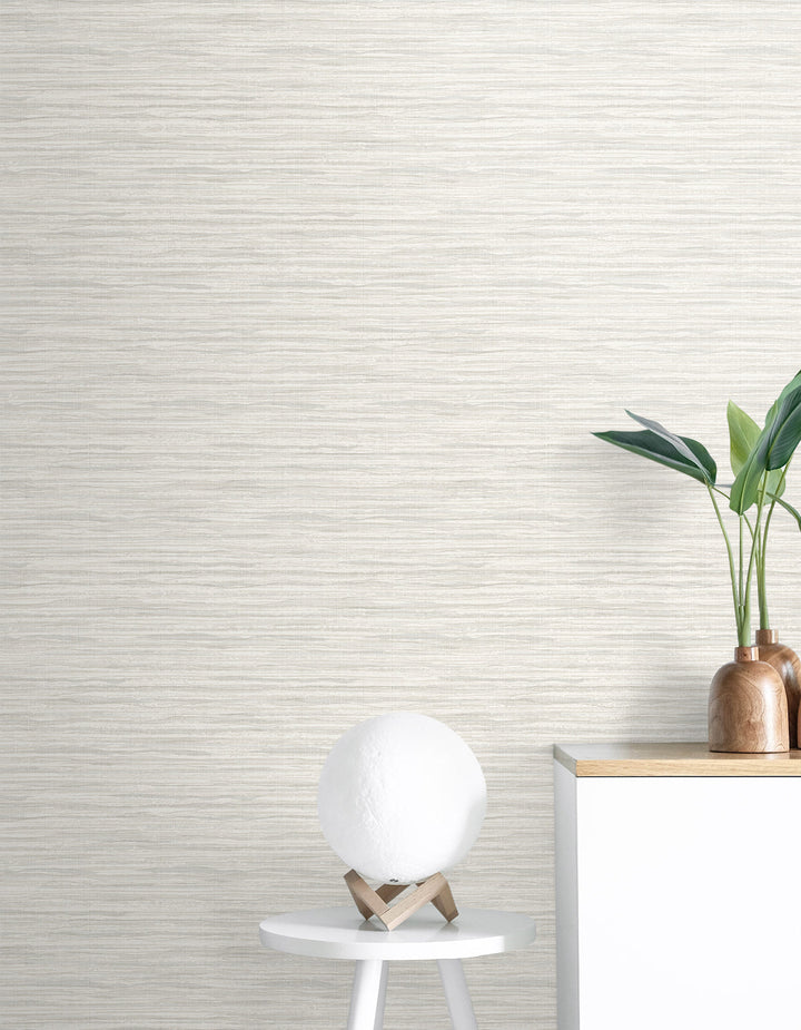 Skye Wave Stringcloth Barley White SC21108 by Seabrook Designs Designer Wallpaper