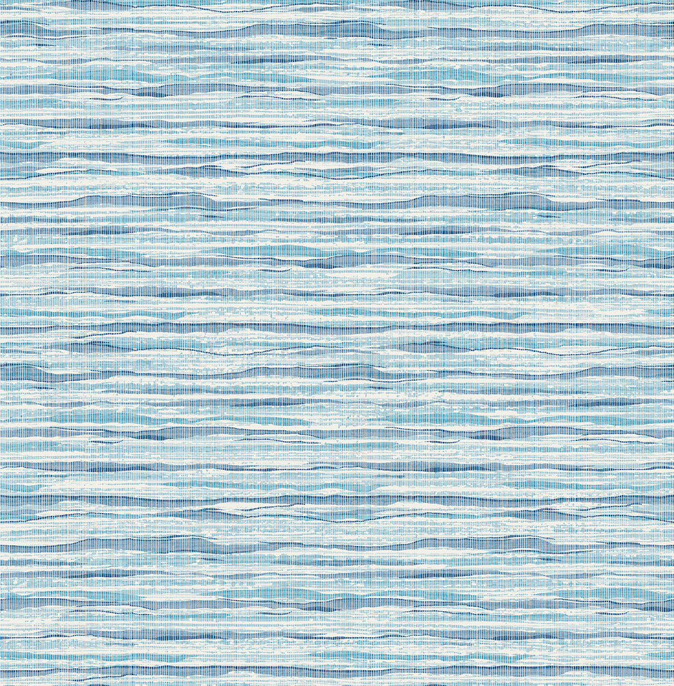 Skye Wave Stringcloth Summer Surf by Seabrook Wallpaper Summer House United States 56 10.5" 20.5" - Fabric Carolina -