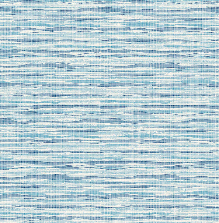 Skye Wave Stringcloth Summer Surf by Seabrook Wallpaper Summer House United States 56 10.5" 20.5" - Fabric Carolina -