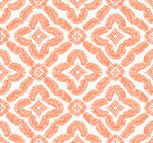 Talia Botanical Medallion Salmon by Seabrook Wallpaper